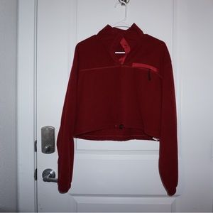 Red cropped pullover